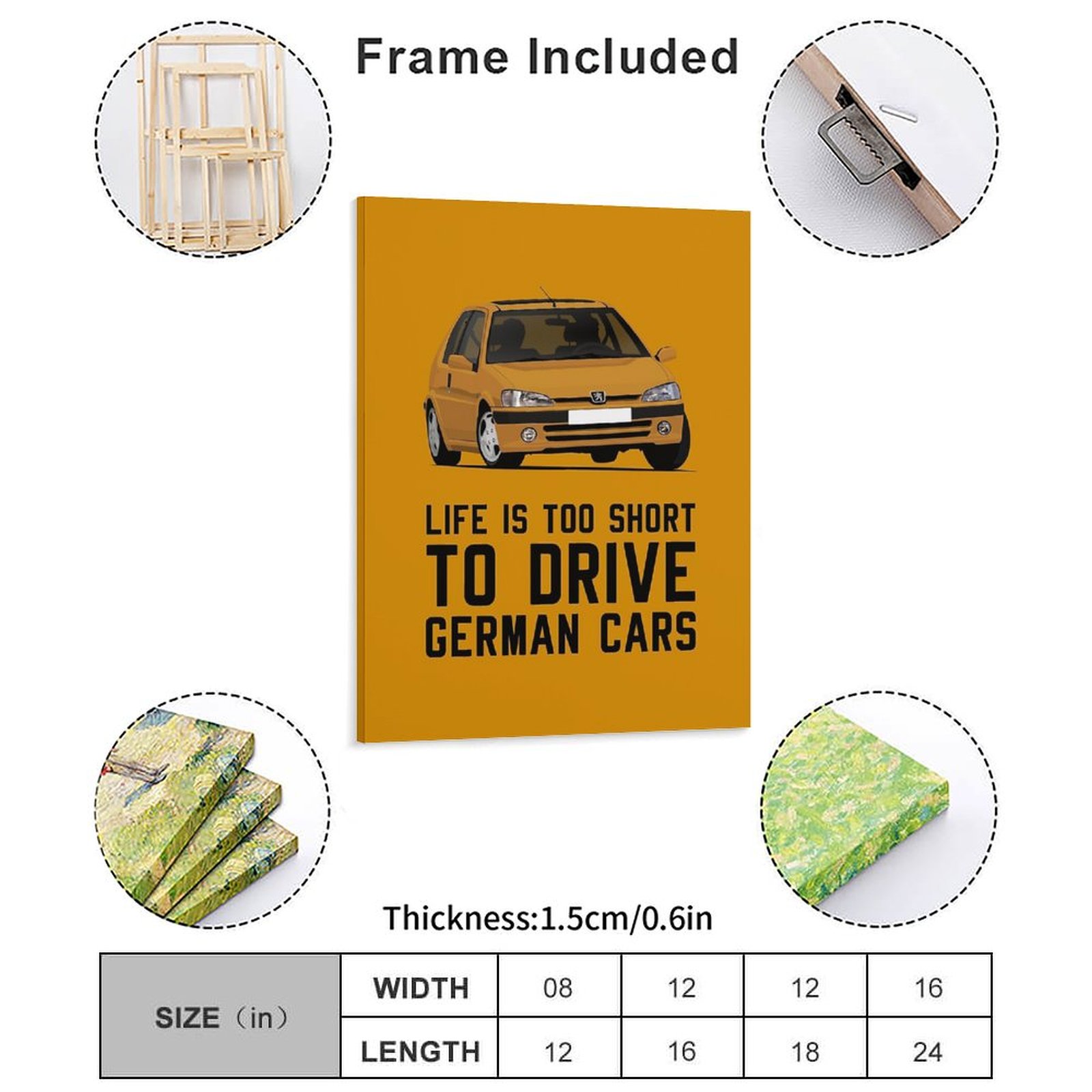 Pug 106 Life Is Too Short To D - Car Mirror review and price