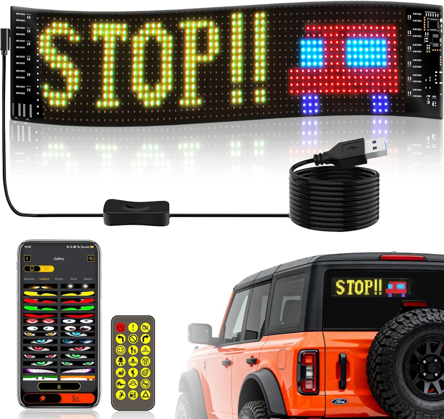 LED Car Sign Flexible LED Matr - Car Led Light review and price