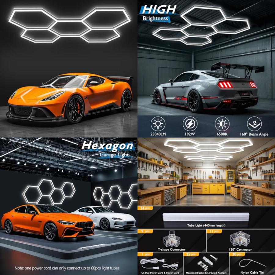 Hexagon Garage Lights, LED Hon - Car Led Light review and price