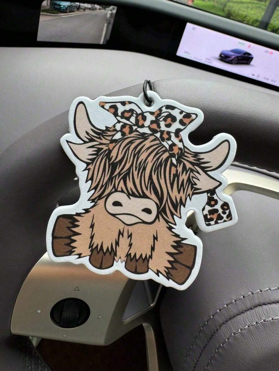 Cartoon Highland Cow Car Air F - Car Air Freshener review and price